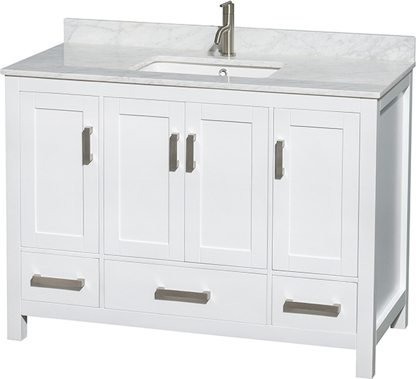 double sink vanity with top Wyndham Vanity Set White Modern