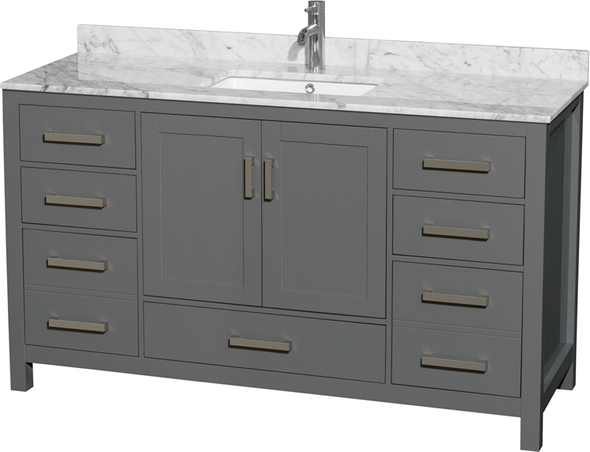 affordable bathroom vanity with sink Wyndham Vanity Set Dark Gray Modern