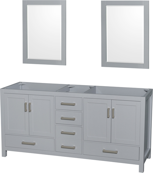 72 inch bathroom countertop Wyndham Vanity Cabinet Gray Modern