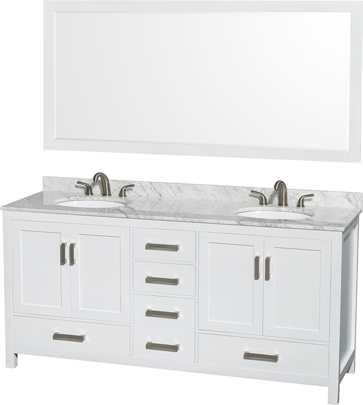 modern double bathroom vanity Wyndham Vanity Set White Modern