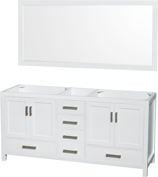 cheap bathroom countertops Wyndham Vanity Cabinet White Modern
