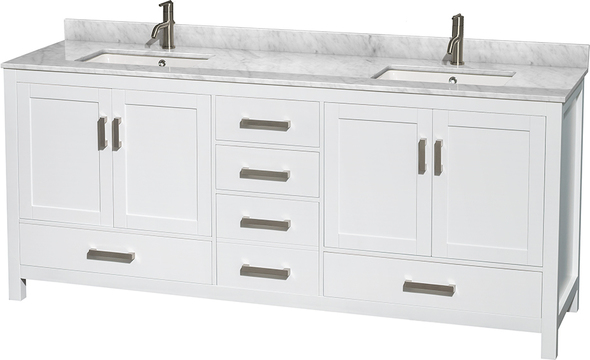 50 inch vanity top with sink Wyndham Vanity Set White Modern