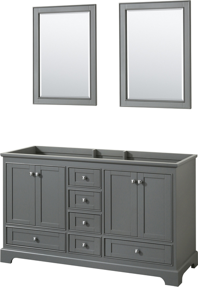 two sink vanity top Wyndham Vanity Cabinet Dark Gray Modern