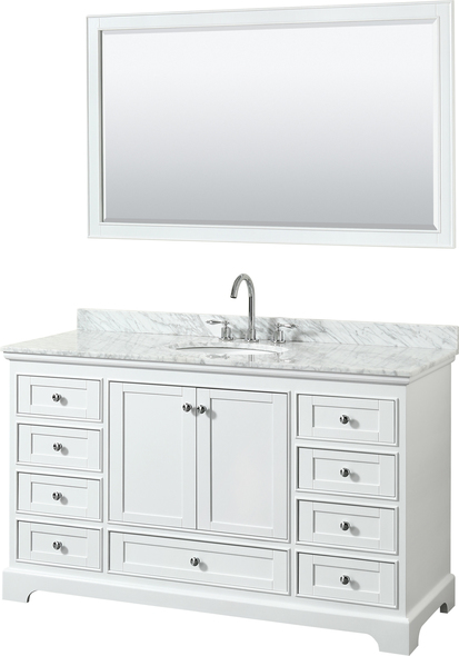 white oak bathroom vanity 60 Wyndham Vanity Set White Modern