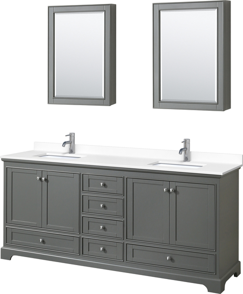 two vanities side by side Wyndham Vanity Set Dark Gray Modern