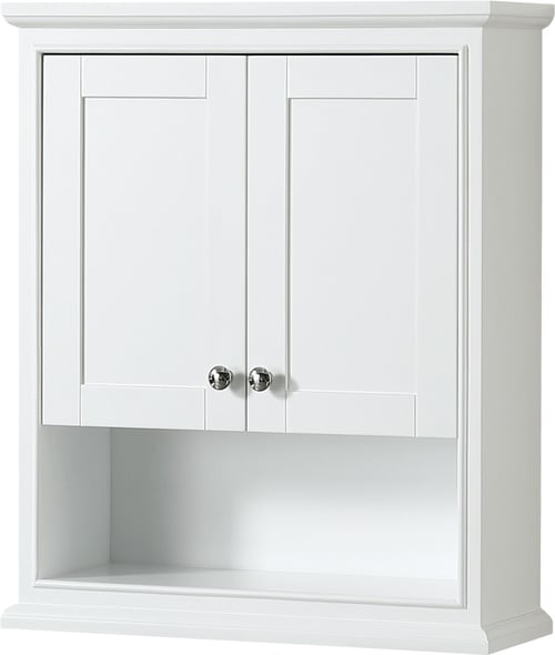 real wood linen cabinet Wyndham Wall Cabinet Storage Cabinets White