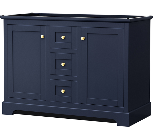 vanity cabinets with tops Wyndham Vanity Cabinet Dark Blue Modern