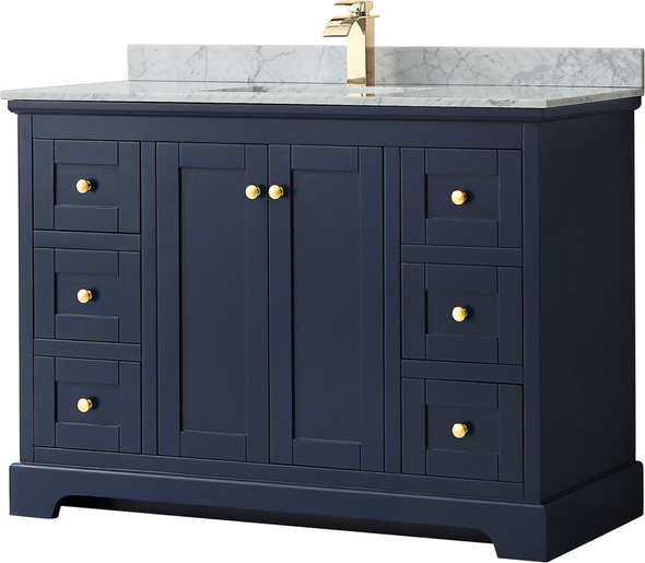 60 inch double vanity with top Wyndham Vanity Set Bathroom Vanities Dark Blue Modern