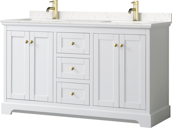 double sink vanity with tower Wyndham Vanity Set White Modern