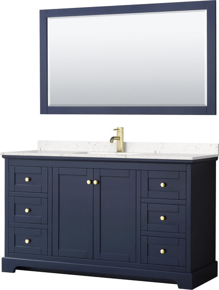 bathroom side cabinets Wyndham Vanity Set Dark Blue Modern