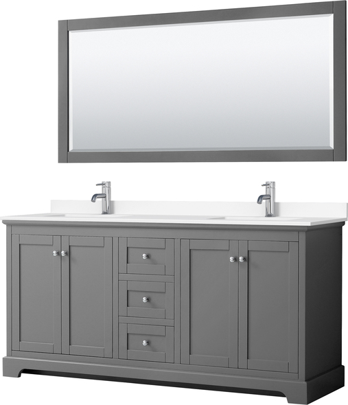 basin tops Wyndham Vanity Set Dark Gray Modern