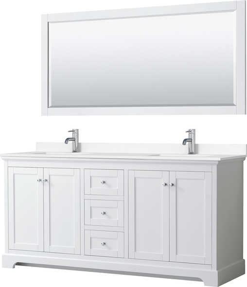 60 inch vanity cabinet Wyndham Vanity Set White Modern