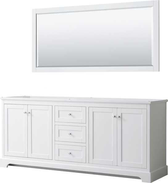 60 inch counter top Wyndham Vanity Cabinet White Modern