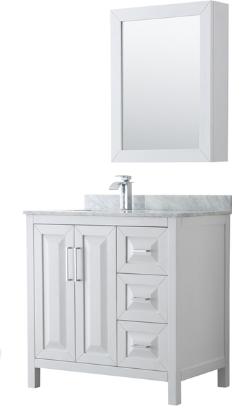 30 in bathroom vanity with drawers Wyndham Vanity Set White Modern