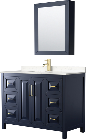 black bathroom cabinets ideas Wyndham Vanity Set Dark Blue Modern