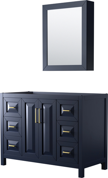 70 inch double sink vanity top Wyndham Vanity Cabinet Dark Blue Modern