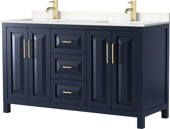 single sink vanity 30 inches Wyndham Vanity Set Dark Blue Modern