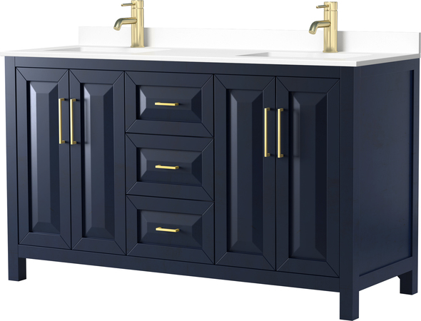 white small bathroom cabinet Wyndham Vanity Set Dark Blue Modern