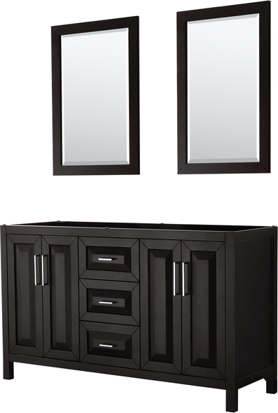 white vanity with black countertop Wyndham Vanity Cabinet Espresso Modern