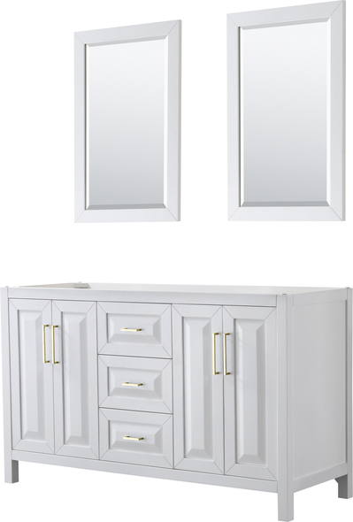 one piece sink and countertop Wyndham Vanity Cabinet White Modern
