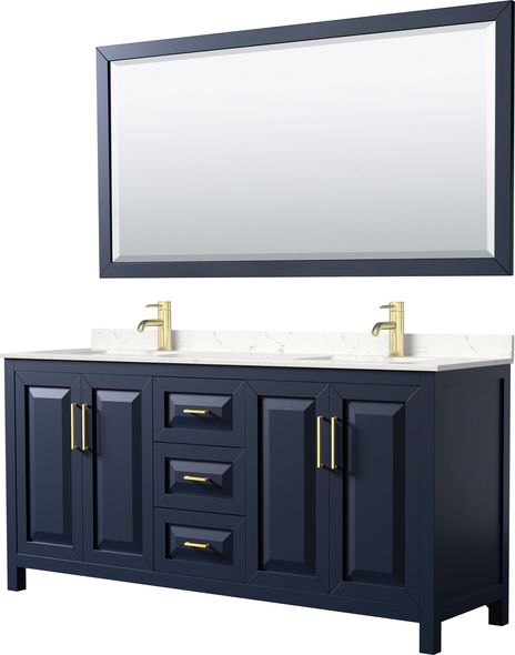 wood bathroom countertops ideas Wyndham Vanity Set Dark Blue Modern