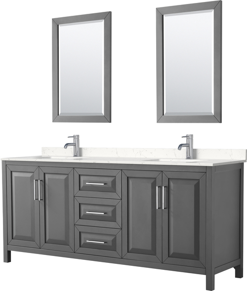 custom vanity unit Wyndham Vanity Set Dark Gray Modern