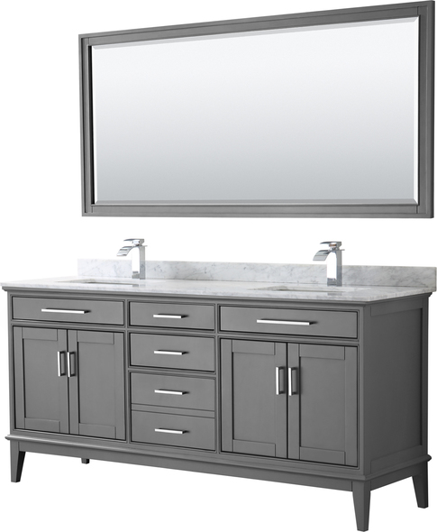 double sink vanity with top Wyndham Vanity Set Dark Gray Modern