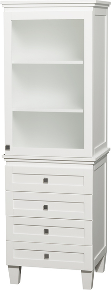 freestanding sink vanity Wyndham Linen Tower Storage Cabinets White