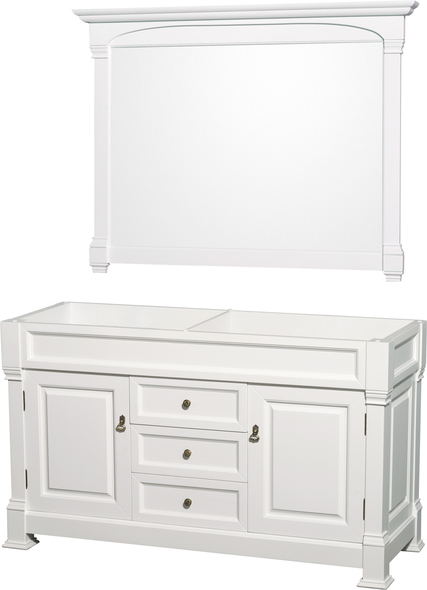 cherry wood bathroom cabinets Wyndham Vanity Cabinet White Traditional