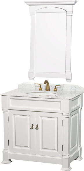 one piece sink and countertop Wyndham Vanity Set White Traditional