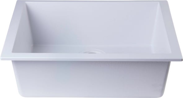 stainless steel single basin undermount sink Alfi Kitchen Sink White Modern