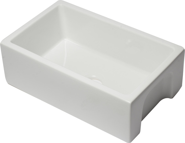 single bowl white sink Alfi Kitchen Sink White Traditional