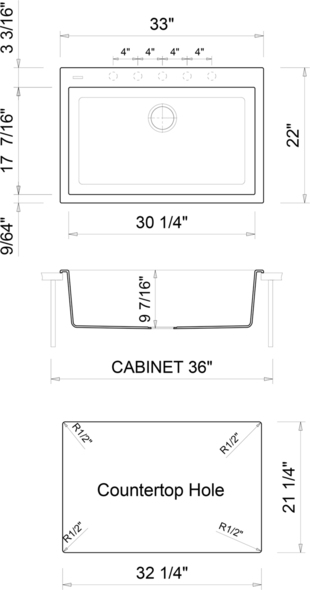 kitchen basin with cabinet Alfi Kitchen Sink Single Bowl Sinks Black Modern