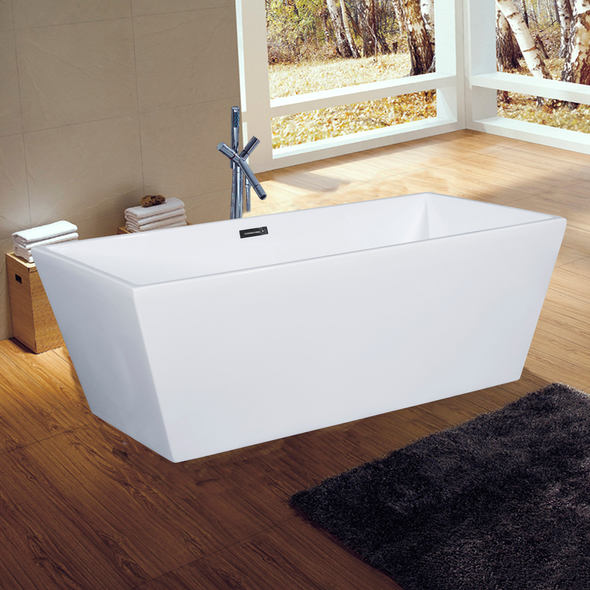 bathtub fitting in bathroom Alfi Tub White Modern