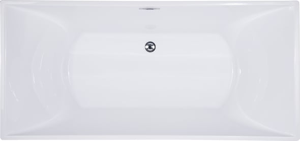 double shower with tub Alfi Tub White Modern