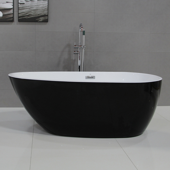 high tub Alfi Tub Free Standing Bath Tubs Black Modern