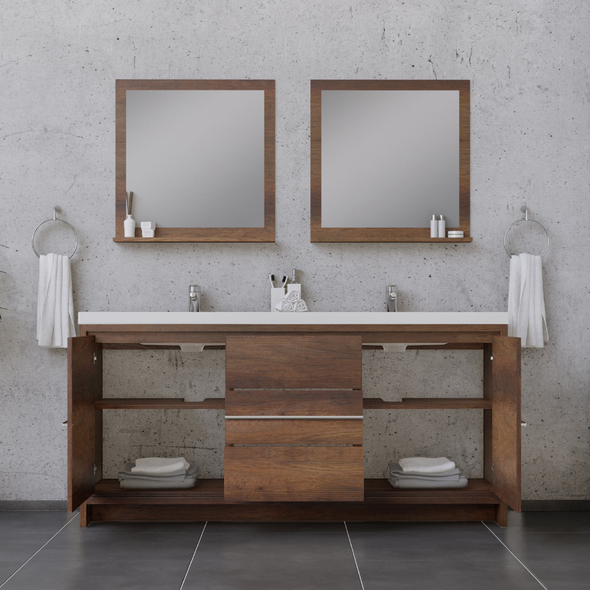 lowes small bathroom vanities Alya Vanity with Top Rosewood