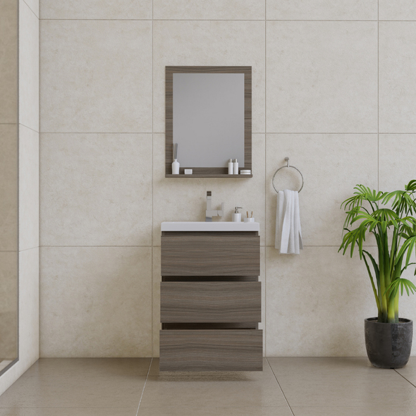 small bathroom cabinet ideas Alya Vanity with Top Gray