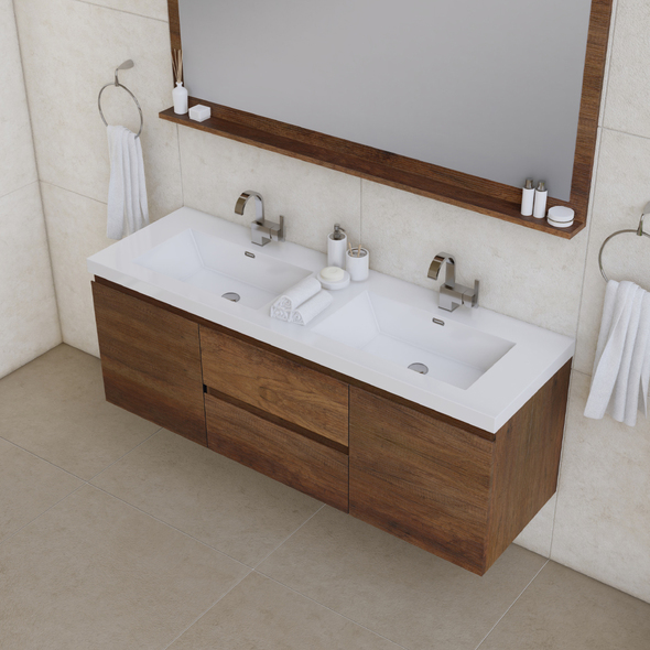 bathroom vanity countertop Alya Vanity with Top Rosewood