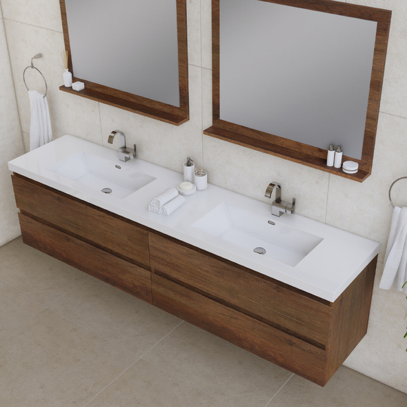 small bathroom cabinet ideas Alya Vanity with Top Rosewood
