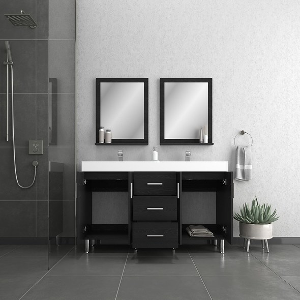 small bathroom cabinet ideas Alya Vanity with Top Black Modern