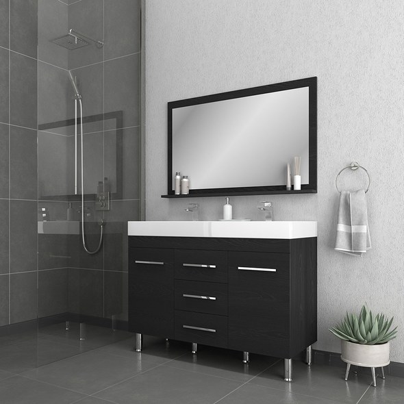 60 inch vanity base Alya Vanity with Top Bathroom Vanities Black Modern