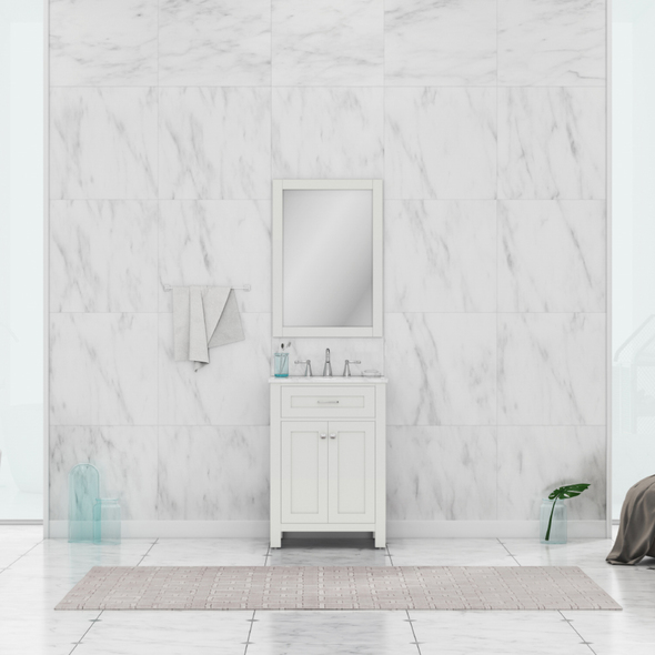 vanity sink and toilet set Alya Vanity with Top White Modern
