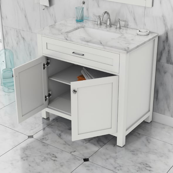 40 bathroom vanity with top and sink Alya Vanity with Top Bathroom Vanities White Modern