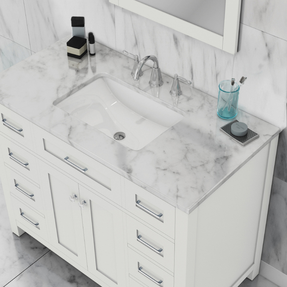 custom vanity unit Alya Vanity with Top White