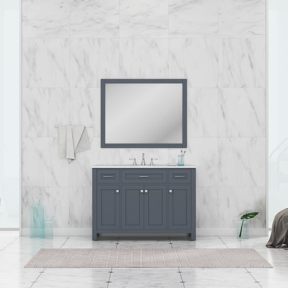 white bathroom counter Alya Vanity with Top Gray Modern