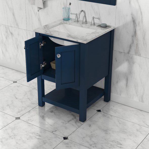 white oak bathroom vanity 30 Alya Vanity with Top Blue