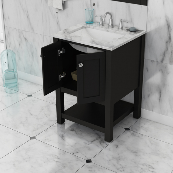 wood bathroom countertops ideas Alya Vanity with Top Espresso Modern