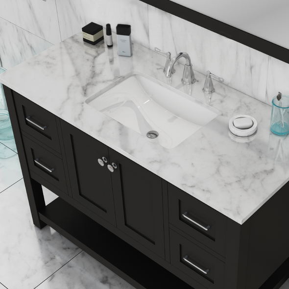double vanity bathroom ideas Alya Vanity with Top Espresso Modern