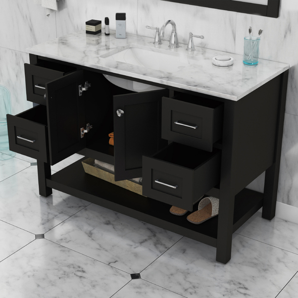 double vanity bathroom ideas Alya Vanity with Top Espresso Modern